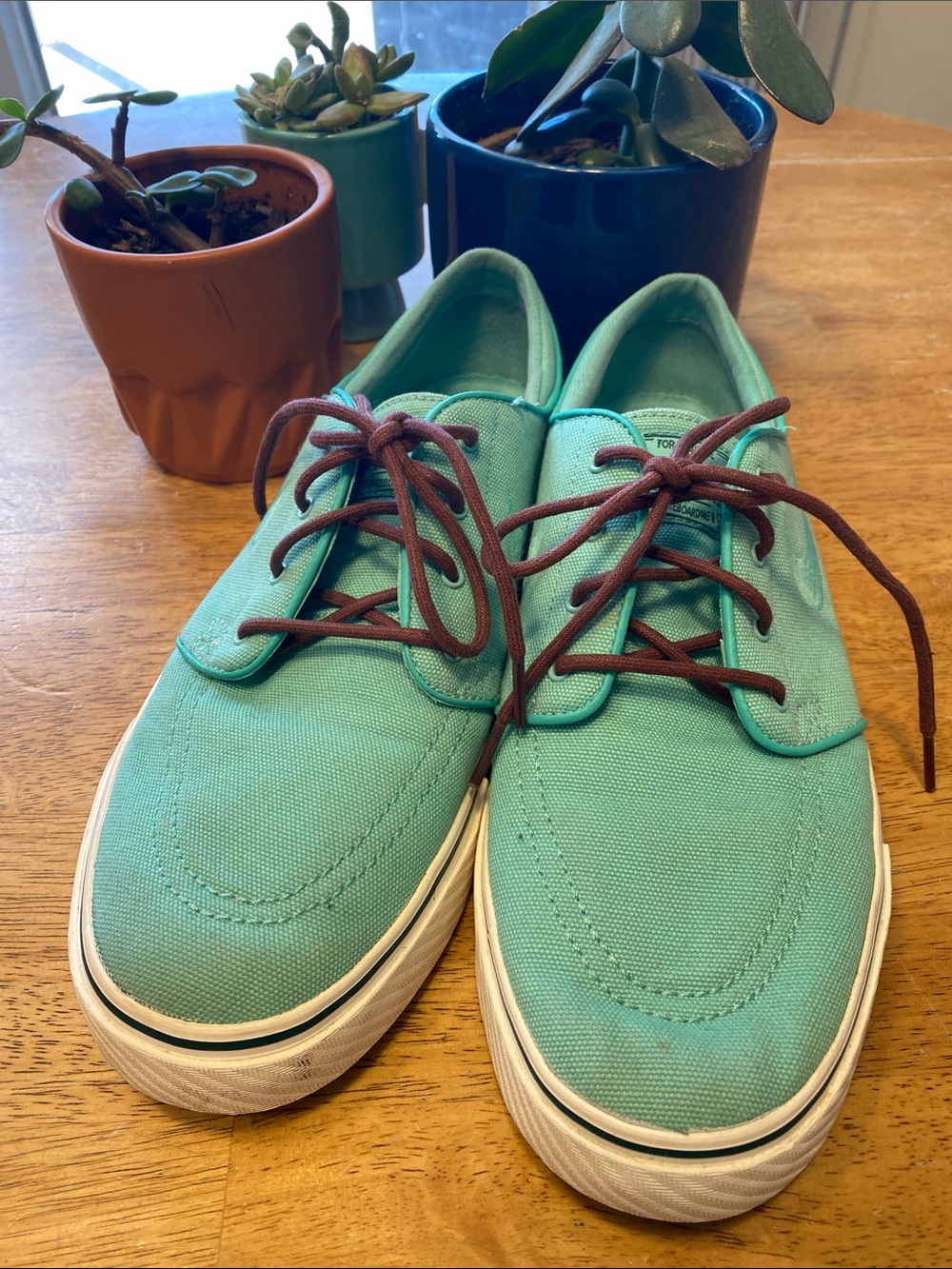 Nike SB Stefan Janoski Lace-Up Sneakers with Brown Laces